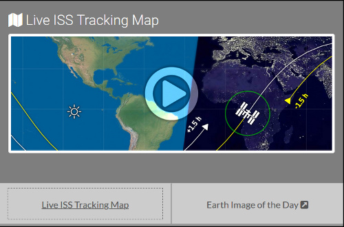 international space station tracking chart